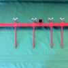 TAG wheel hoe tool bar with row marker pins